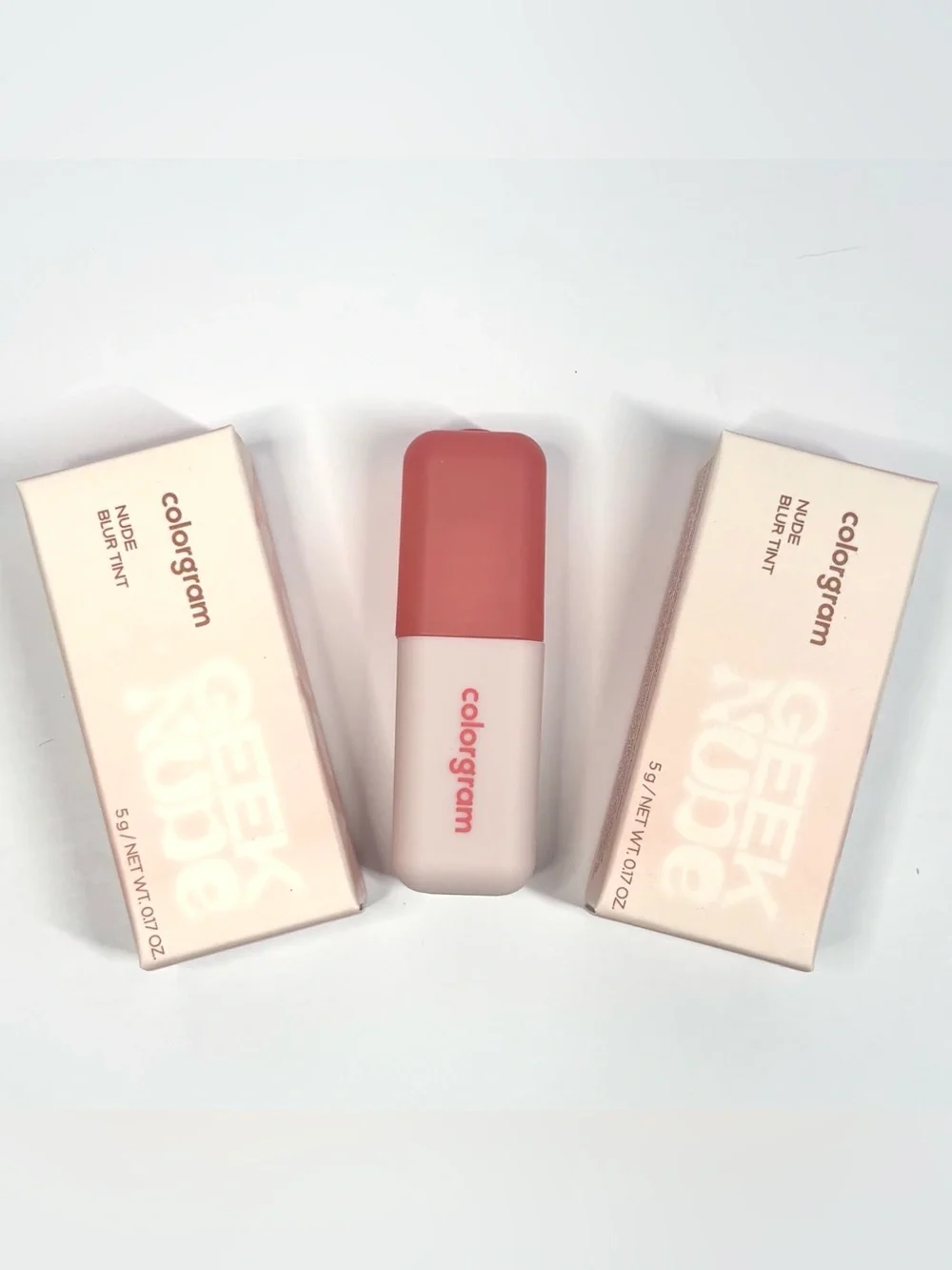 Set of TWO COLORGRAM Nude Blur Lip Tints in Shade 04 - Coral Lit